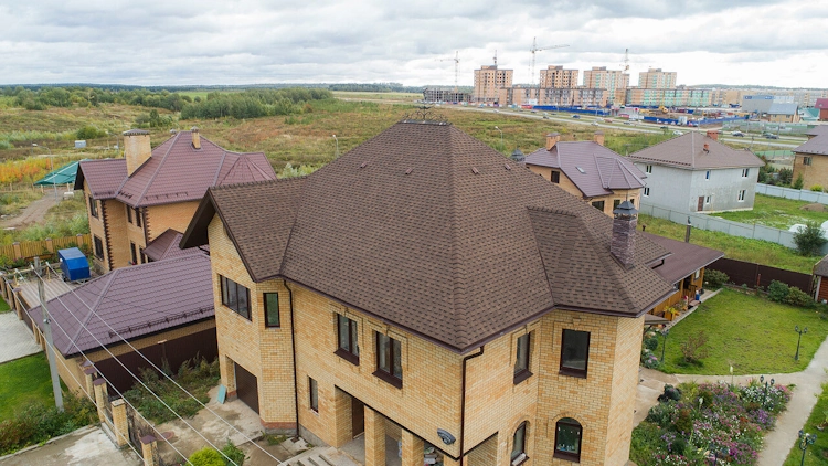 Многослойная черепица ТЕХНОНИКОЛЬ SHINGLAS Ранчо Коричневый (уп. 2 кв.м.)